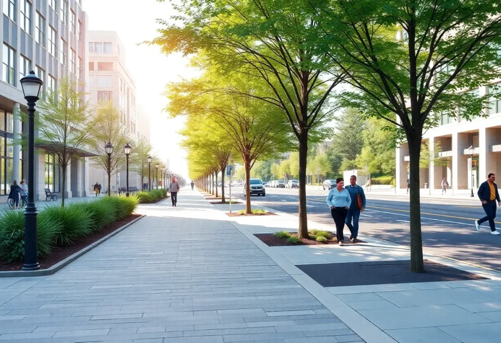 Conceptual image of pedestrian pathways enhancements in Tallahassee.