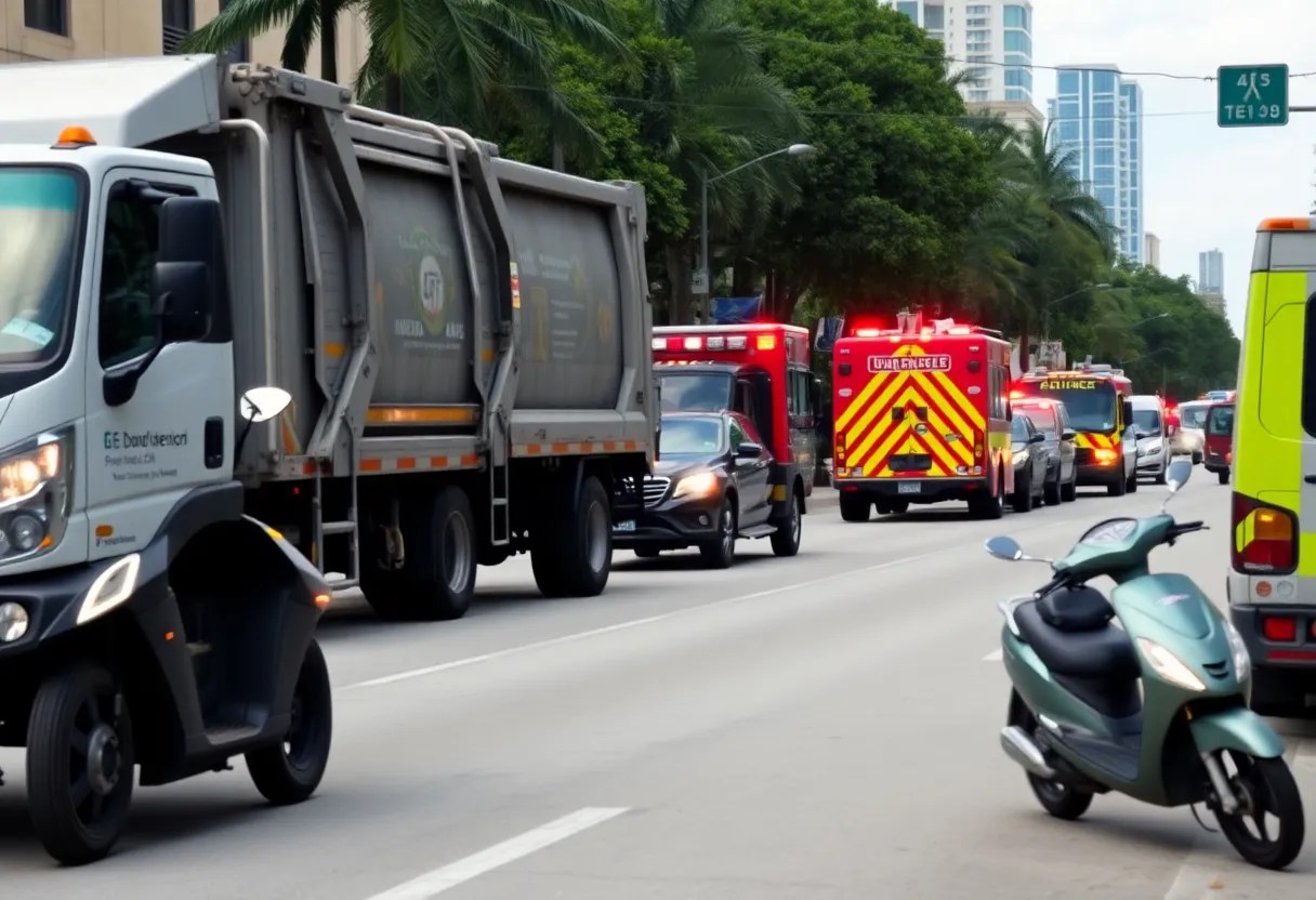 Scooter Collision Scene in Fort Lauderdale