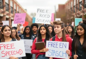 Students protesting at David Douglas High School
