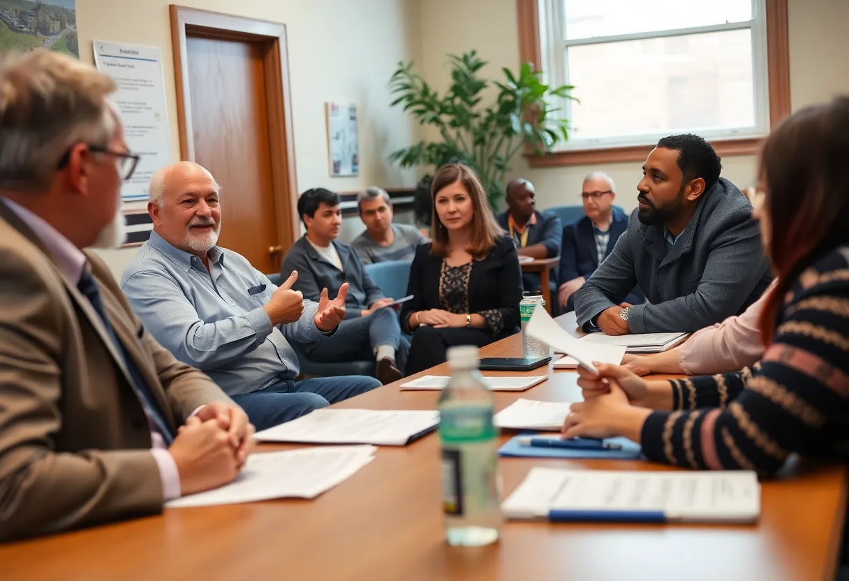 Local officials in Tallahassee discussing affordable housing initiatives.