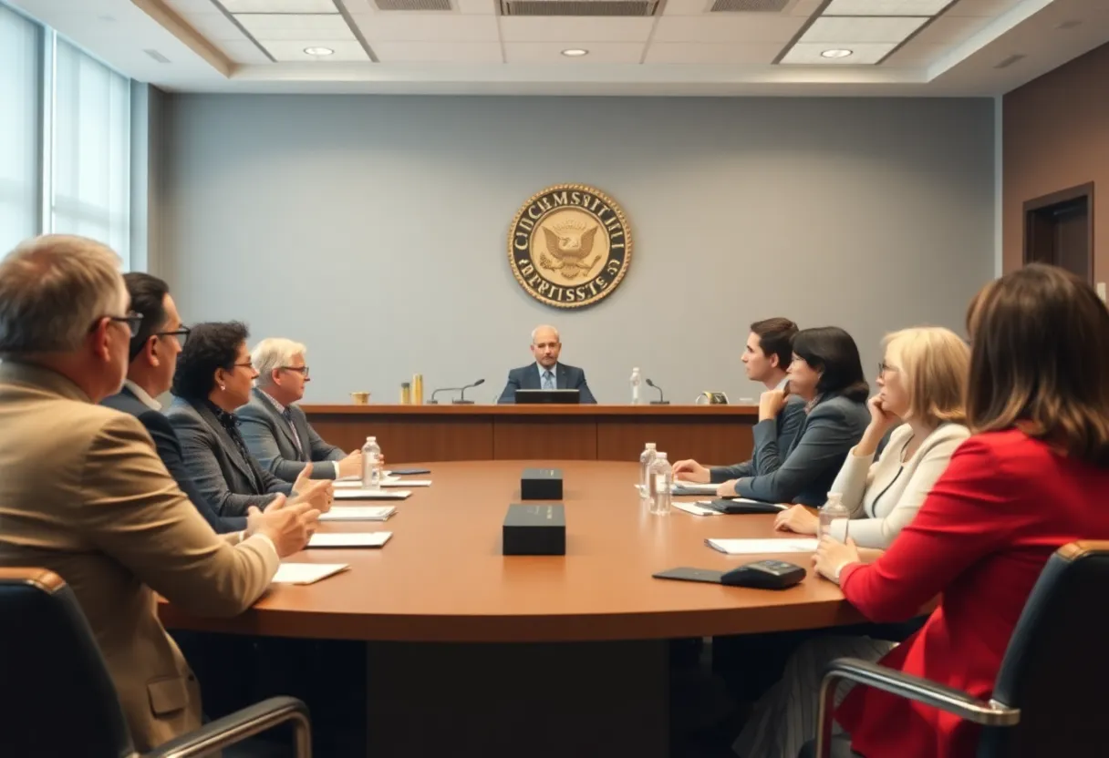 Tallahassee city commission meeting in progress