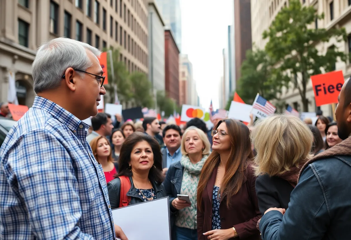 Community members gathered at a political rally in Tallahassee
