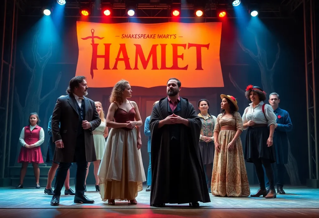 Dynamic performance scene from Tallahassee theater's Hamlet productions