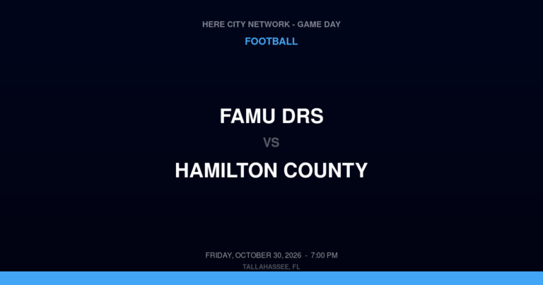 FAMU DRS vs. Hamilton County — Football Game Day — Jasper, FL — Oct 30, 2026