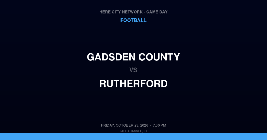 Gadsden County vs. Rutherford — Football Game Day — Panama City, FL — Oct 23, 2026
