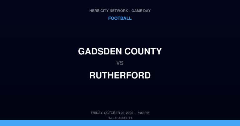 Gadsden County vs. Rutherford — Football Game Day — Panama City, FL — Oct 23, 2026