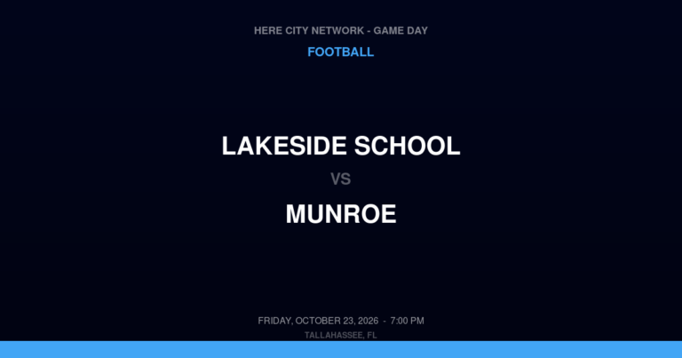 Lakeside School vs. Munroe — Football Game Day — Quincy, FL — Oct 23, 2026