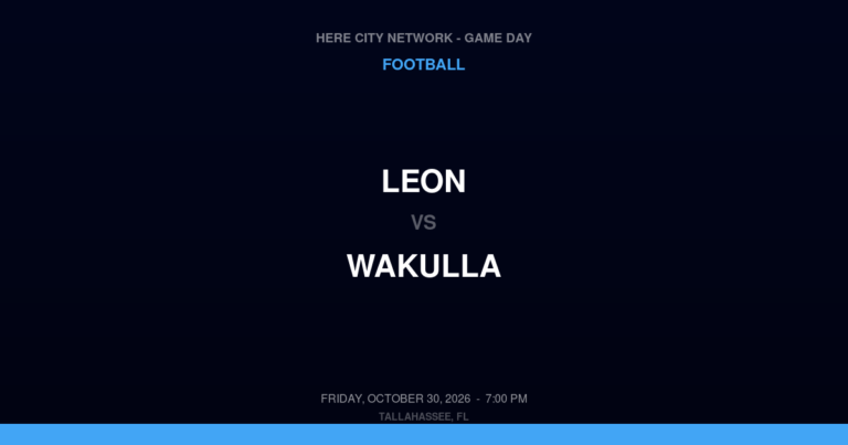 Leon vs. Wakulla — Football Game Day — Crawfordville, FL — Oct 30, 2026