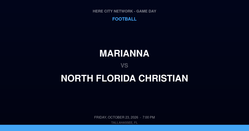 Marianna vs. North Florida Christian — Football Game Day — Tallahassee, FL — Oct 23, 2026
