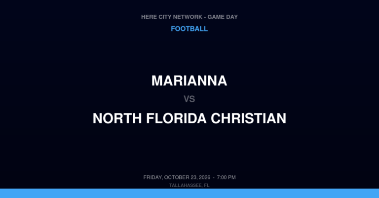 Marianna vs. North Florida Christian — Football Game Day — Tallahassee, FL — Oct 23, 2026
