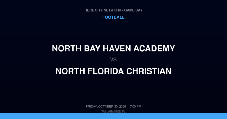 North Bay Haven Academy vs. North Florida Christian — Football Game Day — Tallahassee, FL — Oct 30, 2026